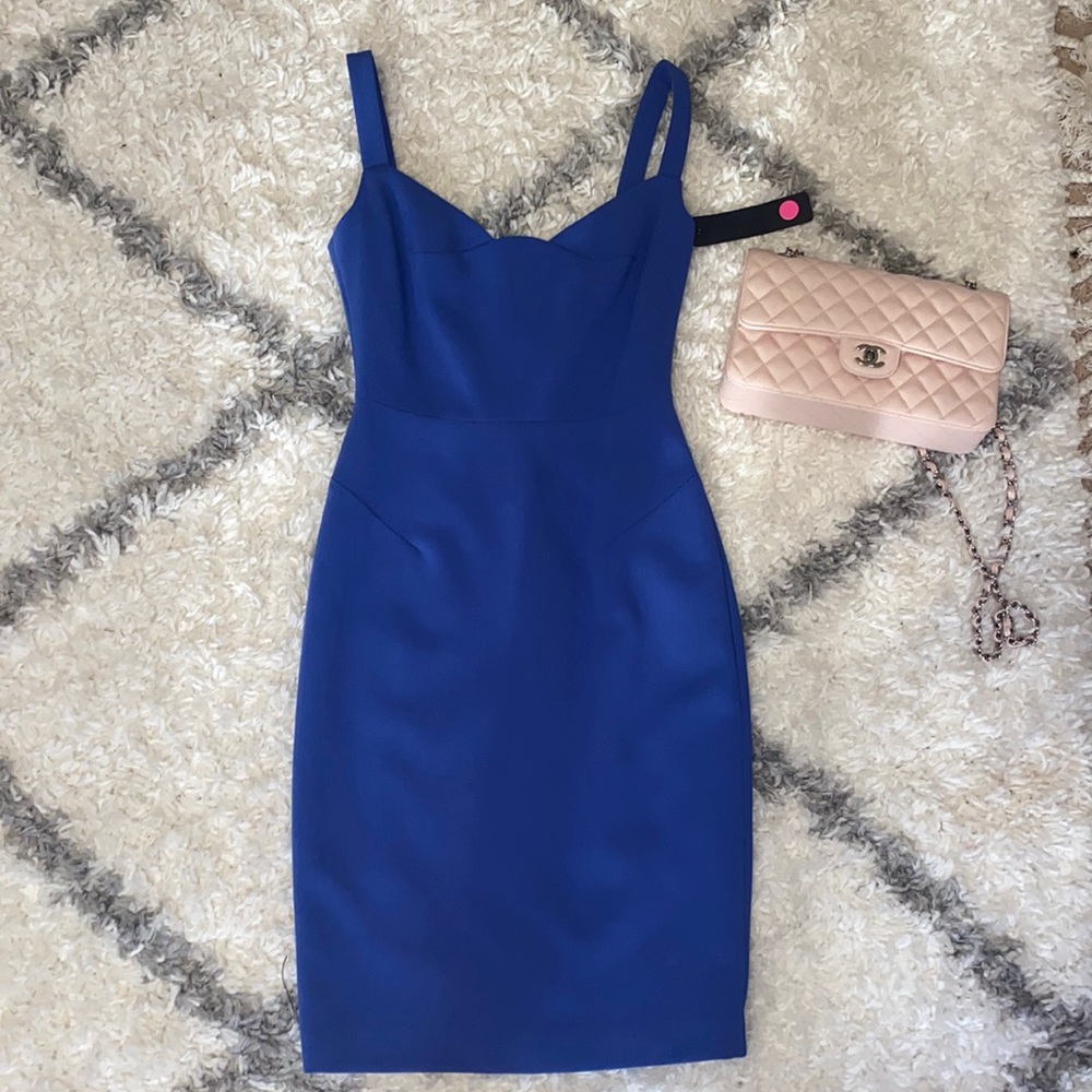 Black Halo Blue Cocktail Dress